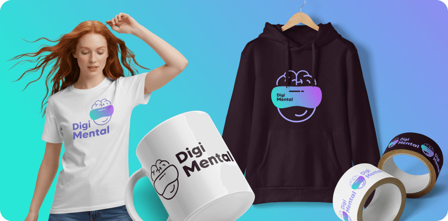 Digi Mental primjena logotipa