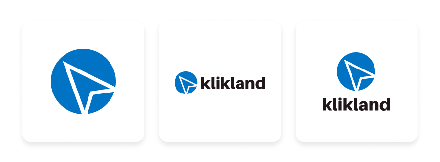 Kliklnad logo detalji Klikland logotipi