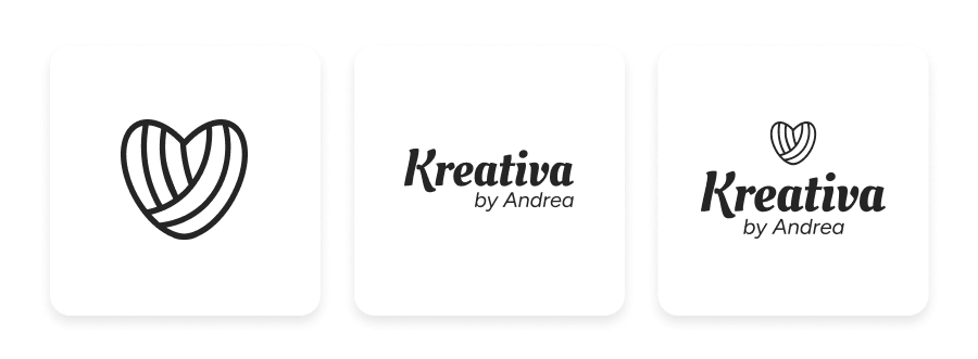 kreativa logo varijacije