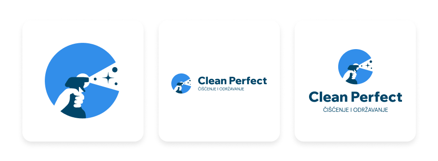 kreativa logo varijacije