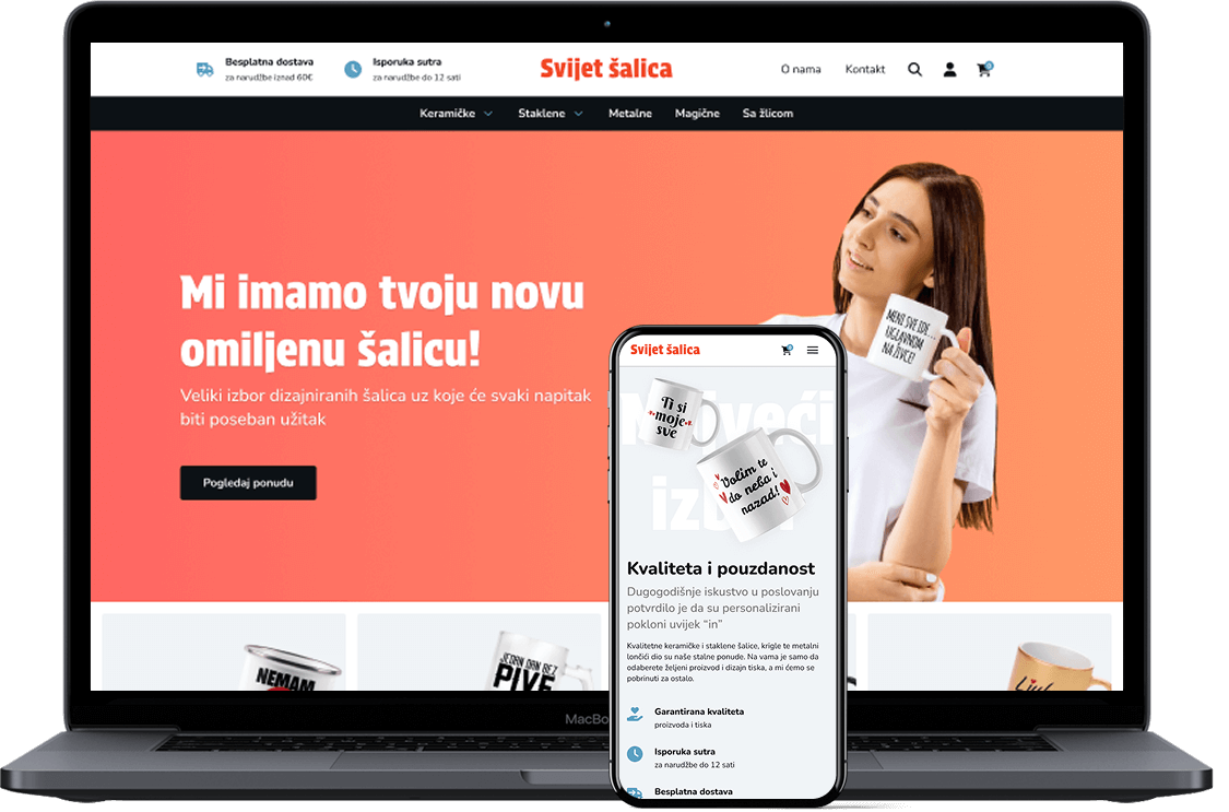 svijet šalica mockup