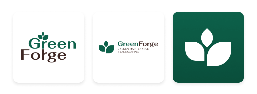 green forge logo and branding
